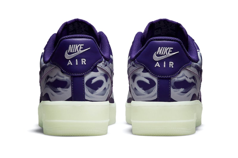 ハロウィンシーズン恒例モデル ナイキエアフォース 1 “スケルトン”に新色 “パープルパンチ”が登場 Nike Air Force 1 Skeleton "Purple Punch" Sneaker