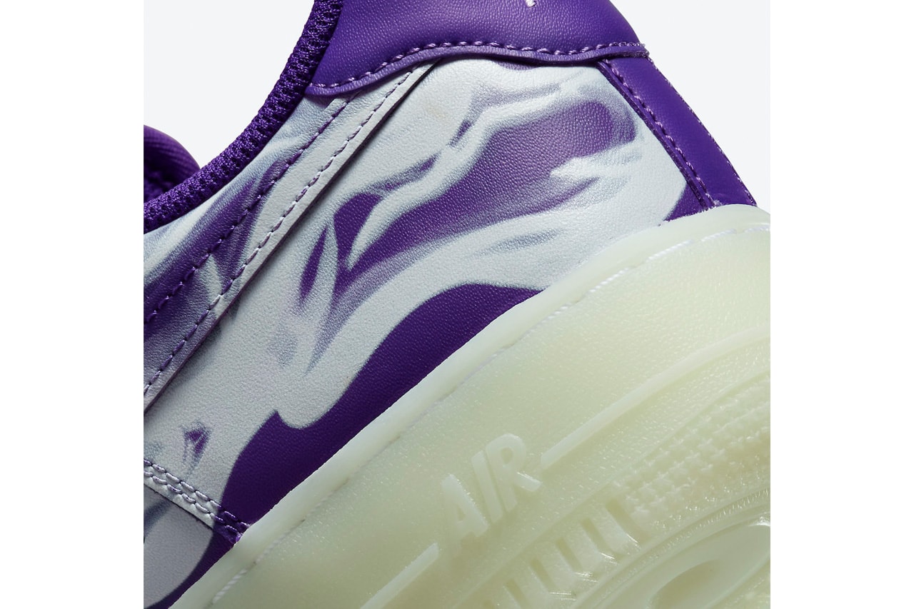 ハロウィンシーズン恒例モデル ナイキエアフォース 1 “スケルトン”に新色 “パープルパンチ”が登場 Nike Air Force 1 Skeleton "Purple Punch" Sneaker