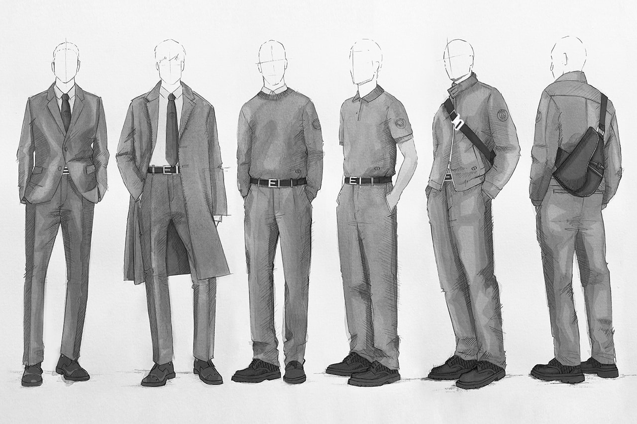 ディオールがパリ・サンジェルマンのオフィシャルワードローブを製作 paris saint germain psg dior kim jones suit casual formal pre match wardrobe details