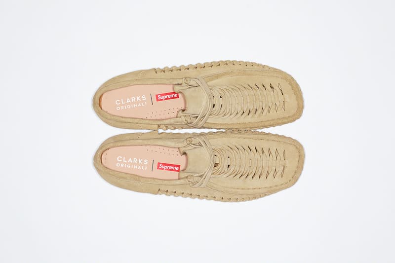 シュプリーム x クラークス Supreme x Clarks Originals から編み込みパターンを取り入れた涼しげな Wallabee がリリース