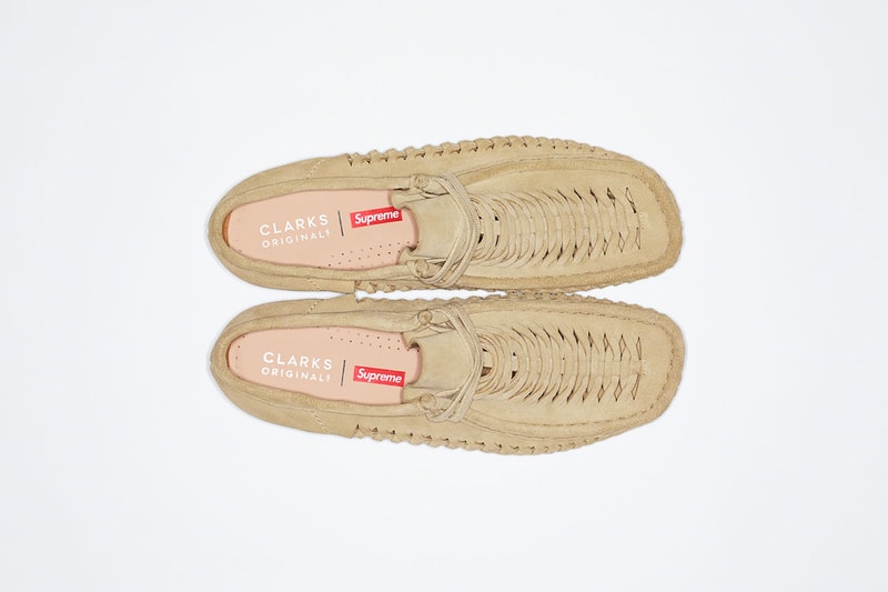 シュプリーム x クラークス Supreme x Clarks Originals から編み込みパターンを取り入れた涼しげな Wallabee がリリース