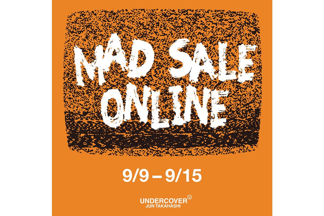 アンダーカバーが期間限定セール MAD SALE ONLINE を開催 UNDERCOVER MAD SALE ONLINE info