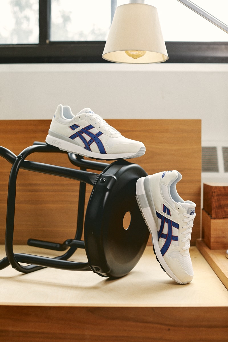 アシックスからゲルテクノロジーを世界に発信する最新モデルが登場 asics running shoe footwear 80s vintage retro stripes