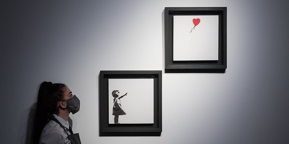 バンクシー 風船と少女 限定 300枚 シュレッダー 愛はごみ箱の中に 2  