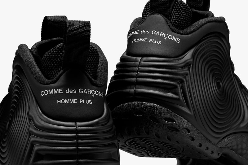 コムデギャルソンx ナイキ フォームポジットの発売情報が解禁 nike air foamposite one comme des garcons homme plus rei kawakubo black white release information first look details official