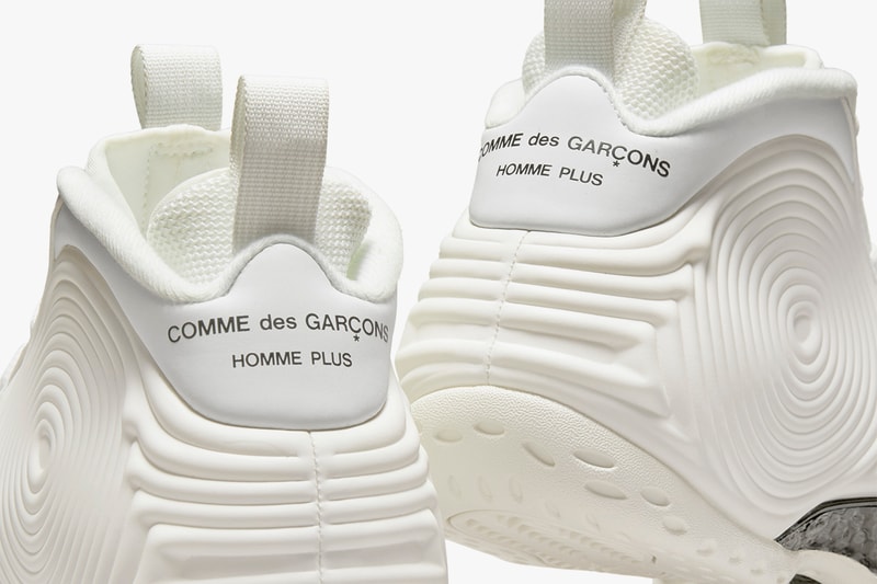 コムデギャルソンx ナイキ フォームポジットの発売情報が解禁 nike air foamposite one comme des garcons homme plus rei kawakubo black white release information first look details official