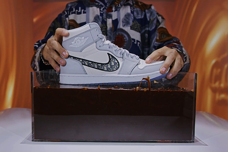 クリーニングテストのため DIOR x Air Jordan 1 High をチョコソースの海に沈める衝撃的な映像が公開