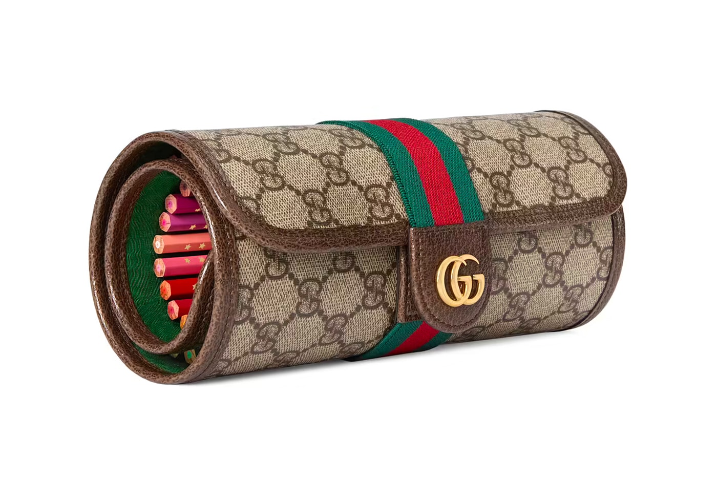 グッチから40色の色鉛筆とロール式ペンケースのセットが登場 Gucci Coloring pencil set with Double G roll release luxury Italian home coloring 