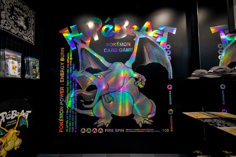 ハイプビースト x ポケモンカードゲームのポップアップ第1弾に潜入 Hypebeast pokemon tcg 25th anniversary Sino Centre Popup closer look Charizard Mong Kok Hong Kong trading card game TCG retail