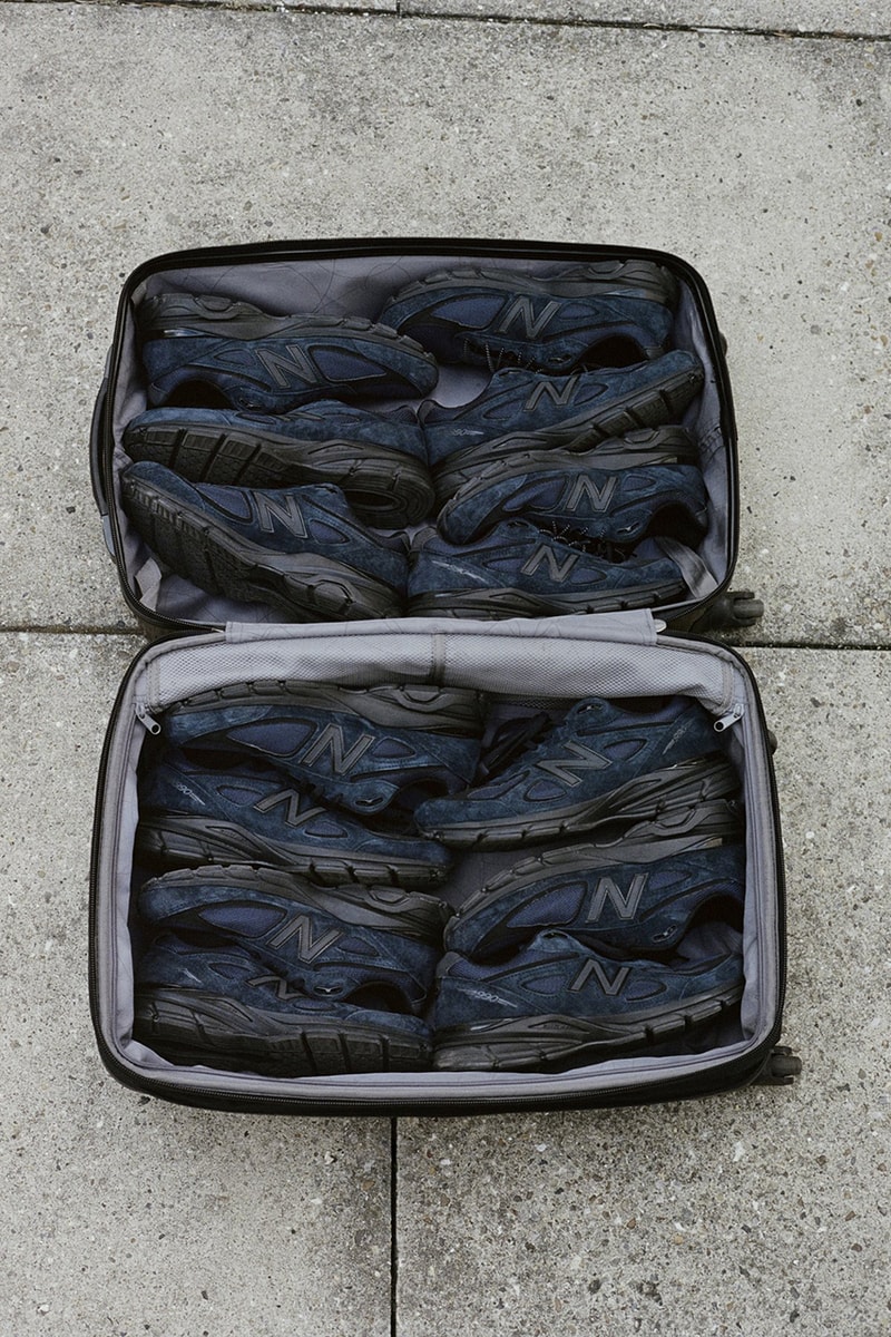ジョウンドxニューバランス990v4のオフィシャルイメージ & リリース情報が解禁 jjjjound new balance 990v4 navy official image release info