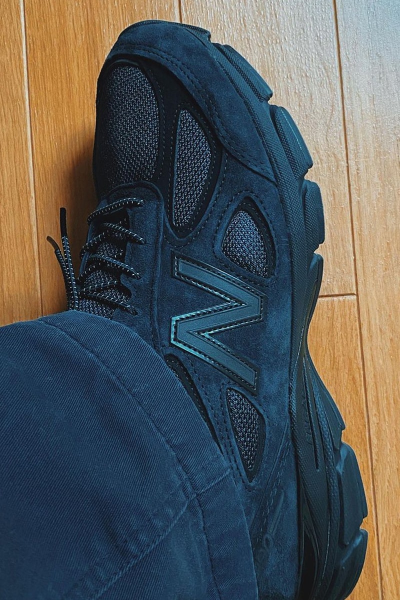 ジョウンドとニューバランスの最新コラボ990v4のディテール画像が到着 jjjjound new balance 990v4 navy black release info date store list buying guide photos price 