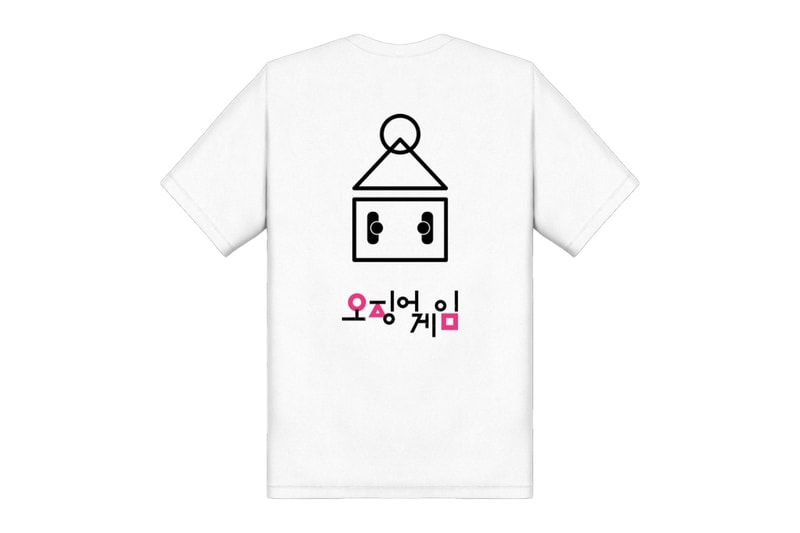 ネットフリックス Netflix が自社 EC サイトで『イカゲーム』のアパレルを発売 Squid Game Icons numbers graphics title logos games white black double needle stitching polyester cotton direct to garment print merchandise t shirt hoodie release info