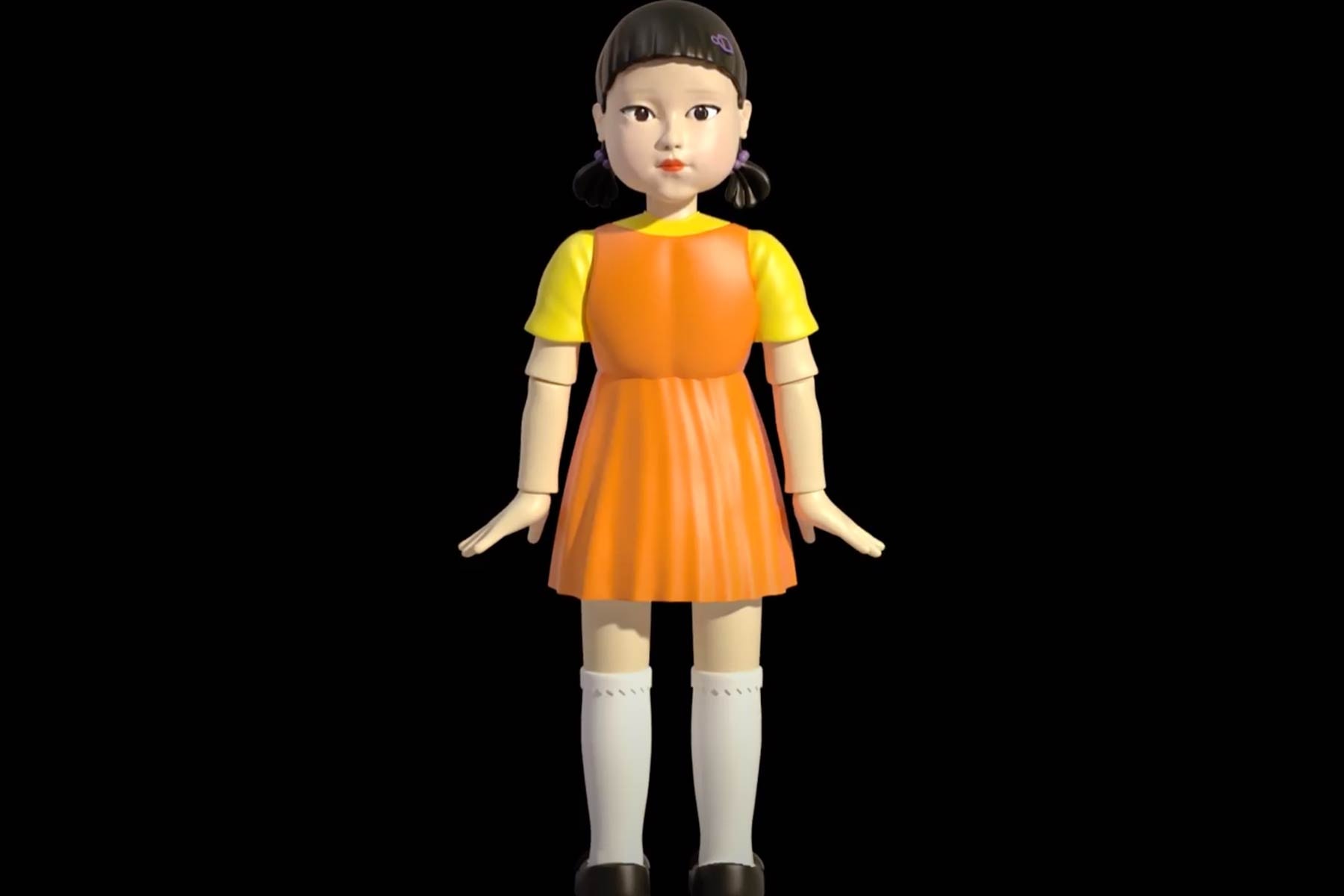 『イカゲーム』に登場する恐怖のヨンヒ人形が初のフィギュア化 Netflix squid game FWENCLUB AllRightsReserved Younghee red light green light doll figure