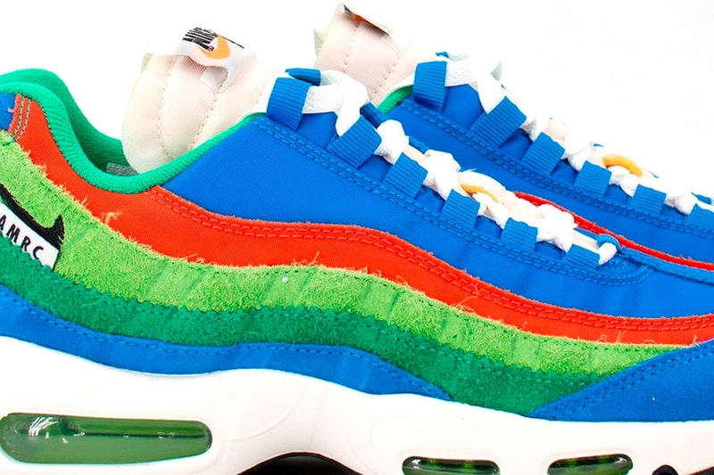 ナイキからエアマックス 95 の新色 “ランニングクラブ” が登場 Nike Air Max 95 in "Running Club" Release Date swoosh footwear suede nylon Light Photo Blue roma green white black