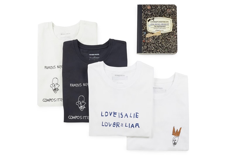 ジャン＝ミシェル・バスキアのノートを忠実に再現した書籍の再販記念Tシャツコレクションが登場 No More Rulers Jean-Michel Basquiat: The Notebooks