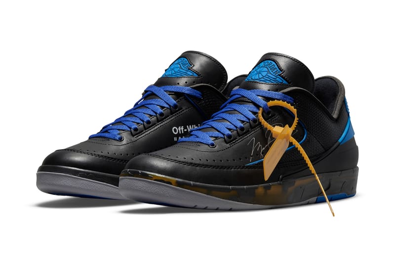 off white jordan 2 black and blue