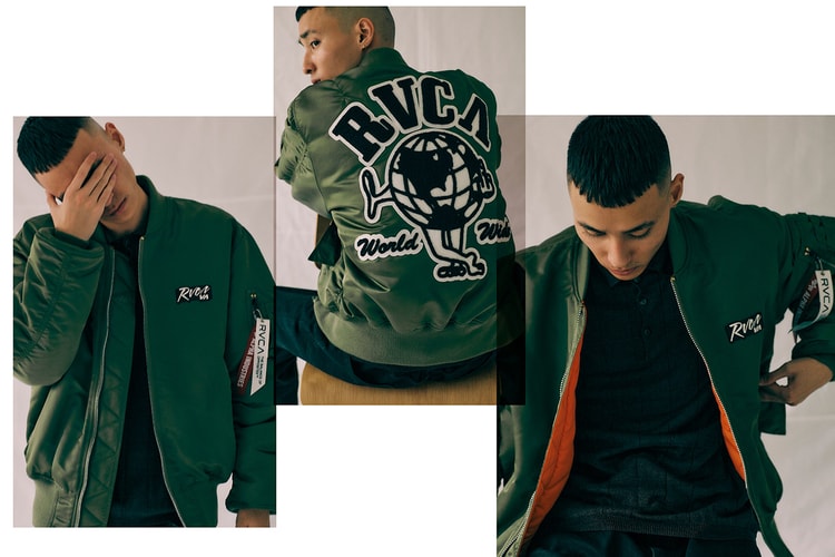 RVCA x Alpha Industries によるスペシャルなコラボ MA-1 が登場