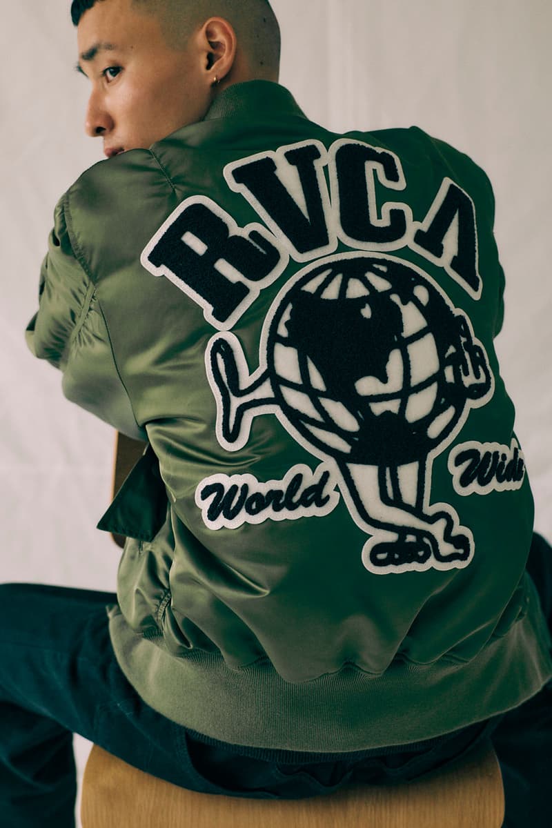 ルーカ x アルファ インダストリーズによるスペシャルなコラボ MA-1 が登場 RVCA x Alpha Industries collab MA-1 Jacket release info