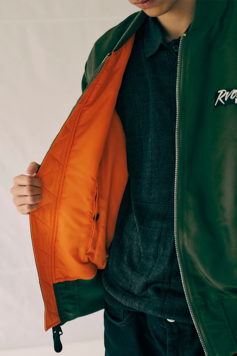 ルーカ x アルファ インダストリーズによるスペシャルなコラボ MA-1 が登場 RVCA x Alpha Industries collab MA-1 Jacket release info