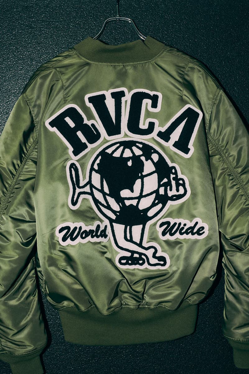 ルーカ x アルファ インダストリーズによるスペシャルなコラボ MA-1 が登場 RVCA x Alpha Industries collab MA-1 Jacket release info