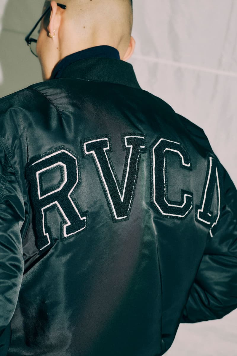 ルーカ x アルファ インダストリーズによるスペシャルなコラボ MA-1 が登場 RVCA x Alpha Industries collab MA-1 Jacket release info