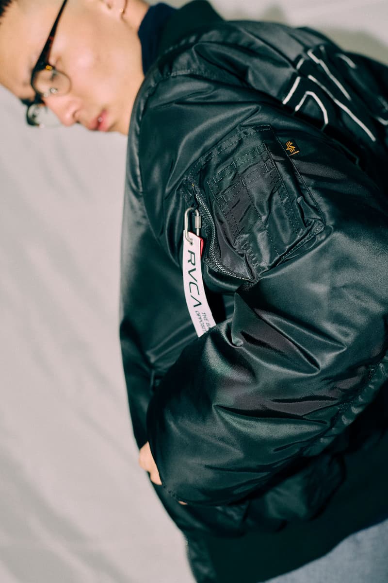 ルーカ x アルファ インダストリーズによるスペシャルなコラボ MA-1 が登場 RVCA x Alpha Industries collab MA-1 Jacket release info