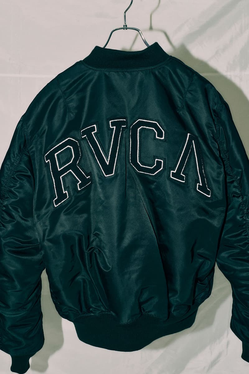 ルーカ x アルファ インダストリーズによるスペシャルなコラボ MA-1 が登場 RVCA x Alpha Industries collab MA-1 Jacket release info