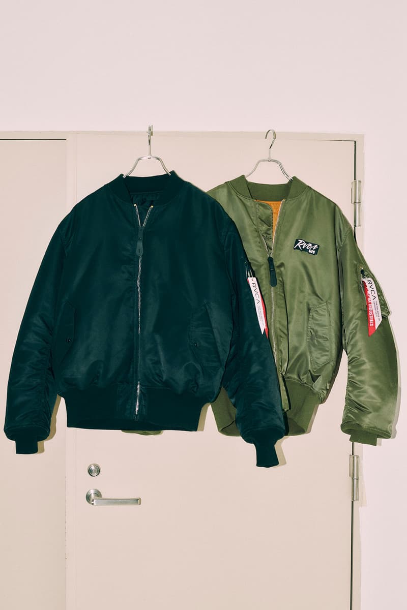 ルーカ x アルファ インダストリーズによるスペシャルなコラボ MA-1 が登場 RVCA x Alpha Industries collab MA-1 Jacket release info