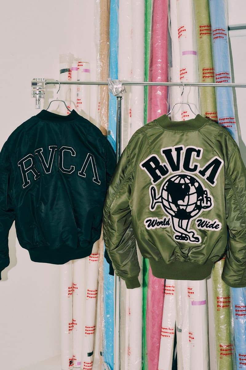 ルーカ x アルファ インダストリーズによるスペシャルなコラボ MA-1 が登場 RVCA x Alpha Industries collab MA-1 Jacket release info