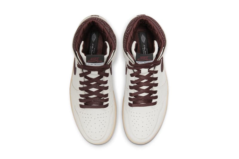 ア マ マニエール x えあジョーダン1の公式ビジュアルが浮上 a ma maniere air jordan 1 retro high og white maroon snakeskin DO7097 100 release date info store list buying guide photos price 