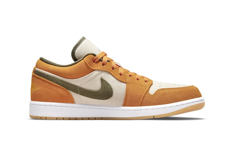 ジョーダンブランドからスエードとキャンバスを掛け合わせた新作 エアジョーダン1ローが登場 Air Jordan 1 Low DH6931-102 Orange/Olive Release 2021 Jordan Brand