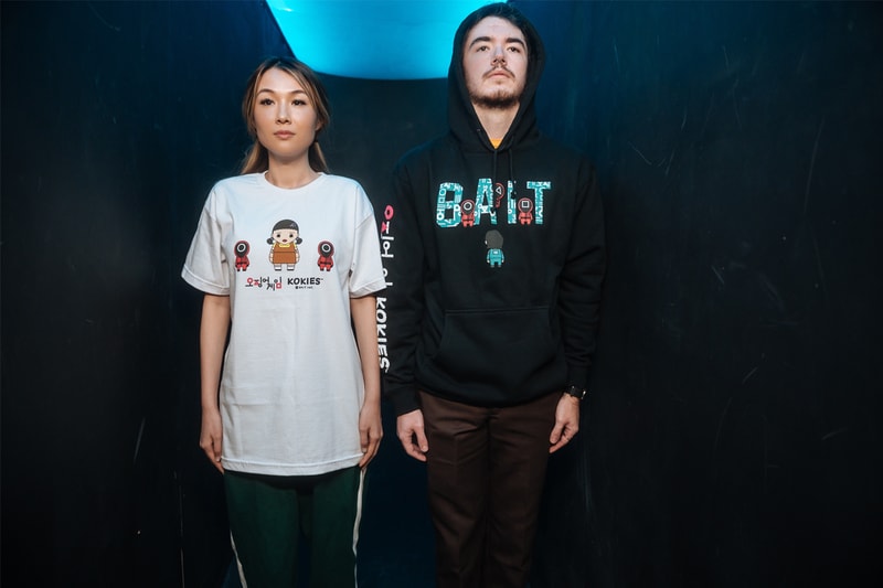 ベイトから『イカゲーム』とのコラボコレクションが発売 BAIT Launches 'Squid Game' KOKIES Toys and Apparel Netflix young hee doll front man square triangle circle figures San diego comic con release date info preorder now