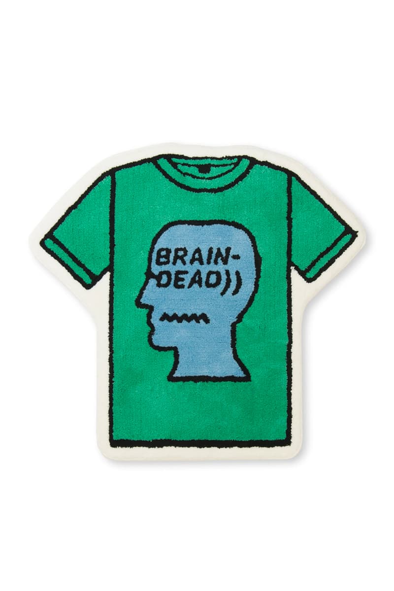 ブレインデッドがグラフィックTシャツを象った新作ラグを発売 Brain Dead T-Shirt Rugs Rug 40 Peach Green Dover Street Market Ginza Homeware Design 