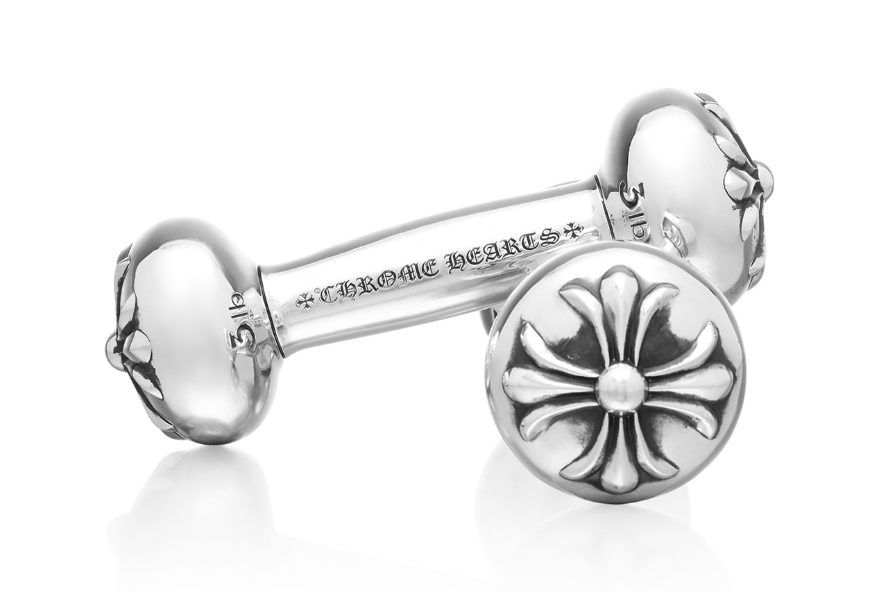 クロムハーツからお値段約60万円のダンベルが登場　Chrome Hearts 3lb Silver Dumbbells Release Buy Price