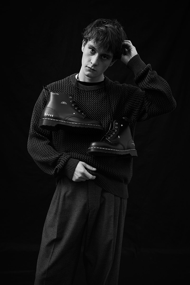 グッドフッド x ドクターマーチンによるコラボ 6ホールブーツが登場 goodhood london dr. martens 101 6-eye boot silhouette black release information details