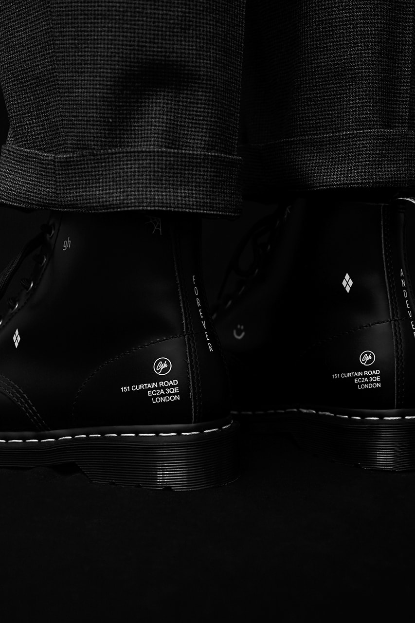 グッドフッド x ドクターマーチンによるコラボ 6ホールブーツが登場 goodhood london dr. martens 101 6-eye boot silhouette black release information details