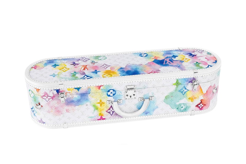 ルイヴィトンから水彩絵の具で彩ったかのようなスケートボード専用トランクが登場 Louis Vuitton Skateboard Trunk Closer Look virgil abloh luxury sports skate decks fashion monogram trunks 