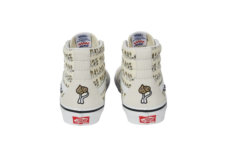 パレス スケートボード x ヴァンズからコラボ第2弾となる SK8-Hi が登場 palace skateboards vans sk8 hi mushroom shroom release details black blue marshmallow yellow buy cop purchase