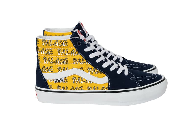 パレス スケートボード x ヴァンズからコラボ第2弾となる SK8-Hi が登場 palace skateboards vans sk8 hi mushroom shroom release details black blue marshmallow yellow buy cop purchase