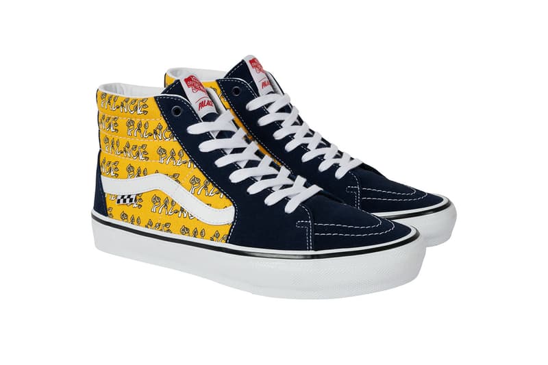 パレス スケートボード x ヴァンズからコラボ第2弾となる SK8-Hi が登場 palace skateboards vans sk8 hi mushroom shroom release details black blue marshmallow yellow buy cop purchase