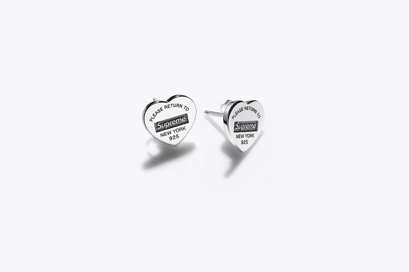 シュプリーム x ティファニー Supreme x Tiffany & Co. からジュエリー6型とボックスロゴTシャツが発売