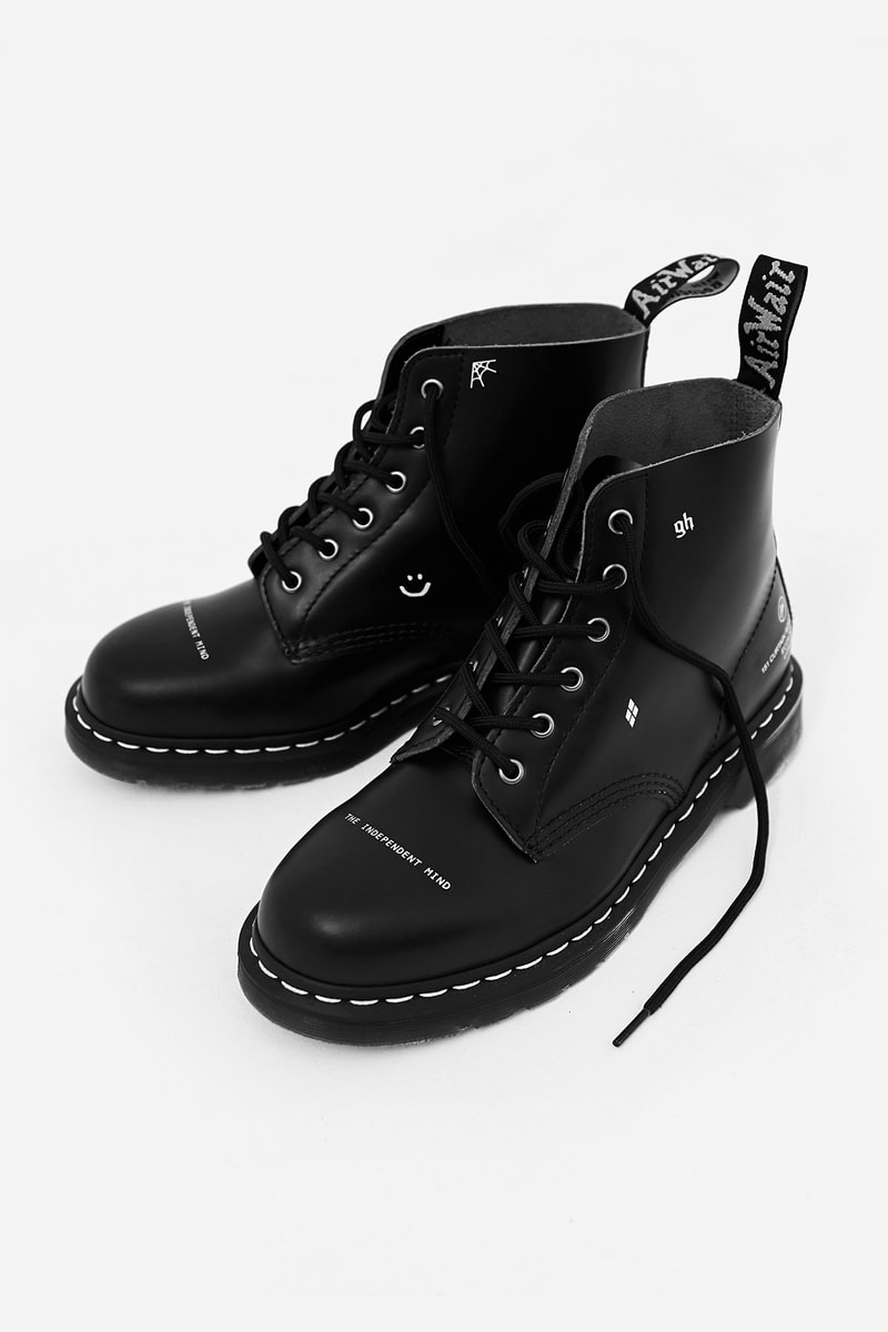 グッドフッド x ドクターマーチンによるコラボ 6ホールブーツが登場 goodhood london dr. martens 101 6-eye boot silhouette black release information details