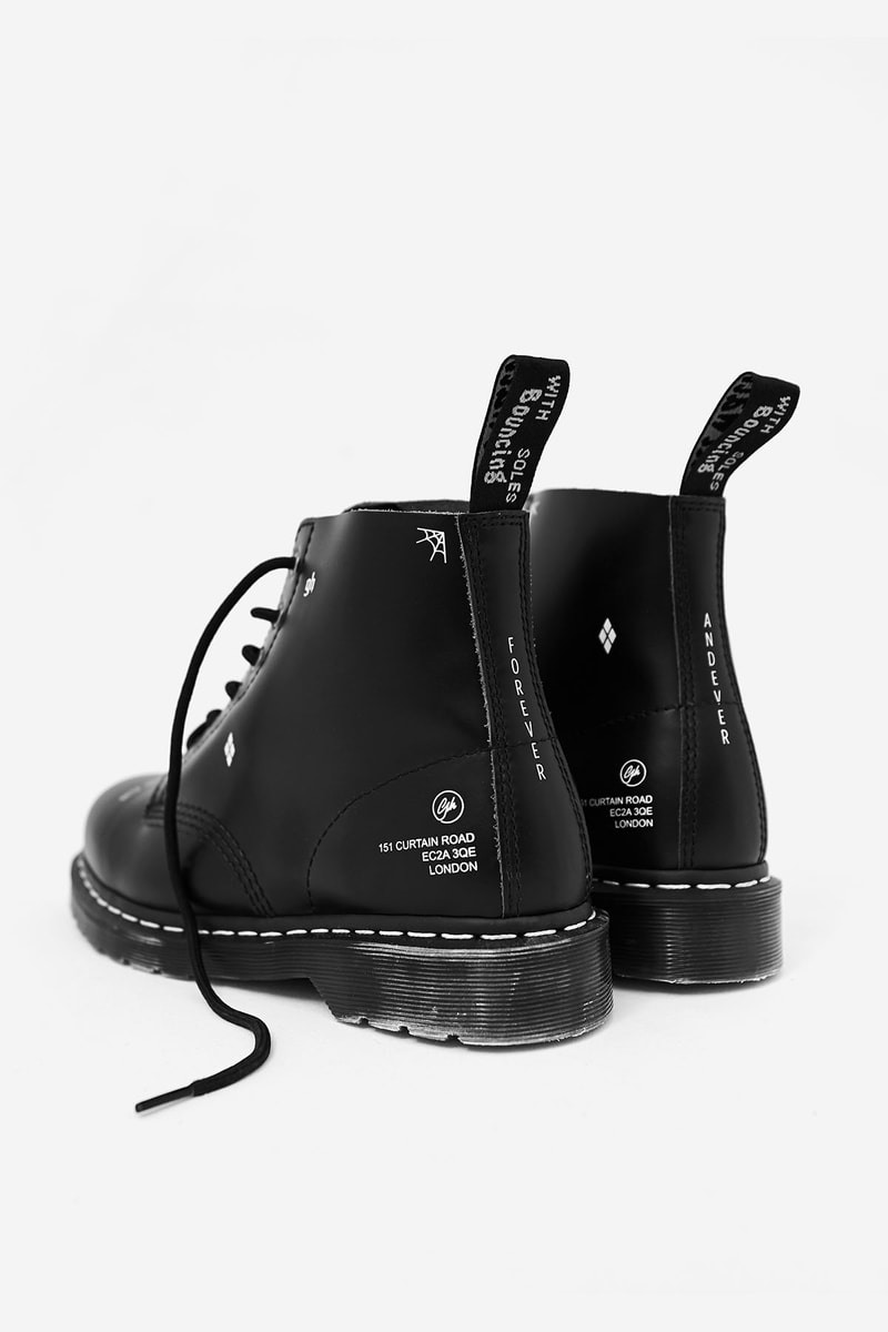 グッドフッド x ドクターマーチンによるコラボ 6ホールブーツが登場 goodhood london dr. martens 101 6-eye boot silhouette black release information details