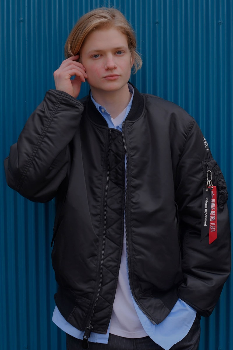 ユニフォームエクスペリメントよりロロ・ピアーナのファブリックを使用したスペシャルアイテムが登場 uniform experiment x Loro Piana 2022 new year items Alpha Industries MA-1