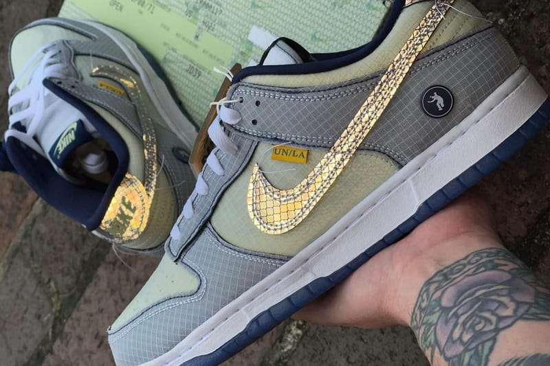 フライトにインスパイアされた UNION x Nike Dunk Low “Midnight Navy” のビジュアルが浮上