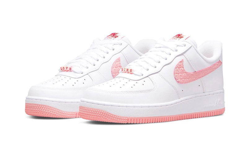 ナイキからコーラルピンクのアクセントを加えたエアフォース1“バレンタイン”が登場 Feel the Love With Nike’s “Valentine” Air Force 1 Low Footwear
