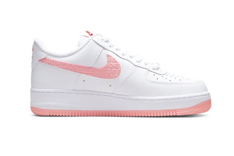 ナイキからコーラルピンクのアクセントを加えたエアフォース1“バレンタイン”が登場 Feel the Love With Nike’s “Valentine” Air Force 1 Low Footwear