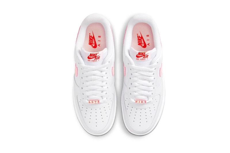 ナイキからコーラルピンクのアクセントを加えたエアフォース1“バレンタイン”が登場 Feel the Love With Nike’s “Valentine” Air Force 1 Low Footwear