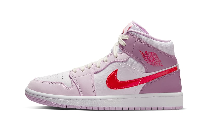 バレンタインデーをピンクで表現した新作エアジョーダン1ミッドが登場 air jordan 1 mid valentine's day DR0174 500 white pink red release date info store list buying guide photos price 