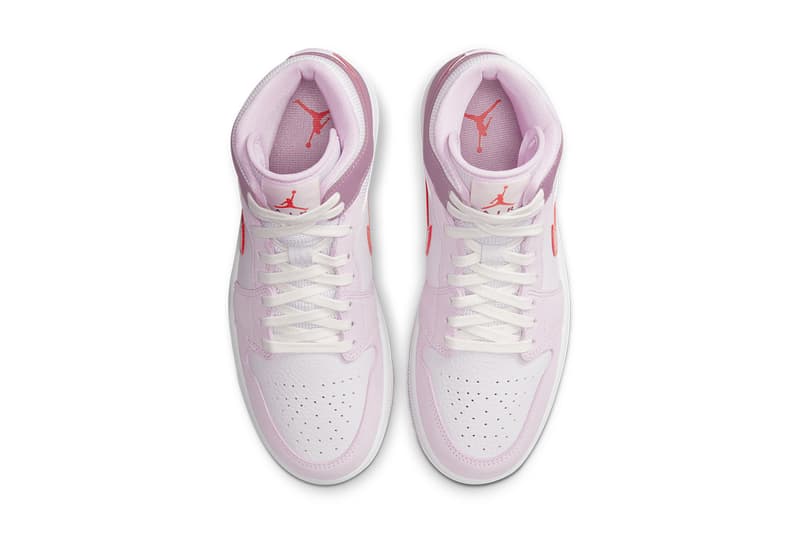 バレンタインデーをピンクで表現した新作エアジョーダン1ミッドが登場 air jordan 1 mid valentine's day DR0174 500 white pink red release date info store list buying guide photos price 